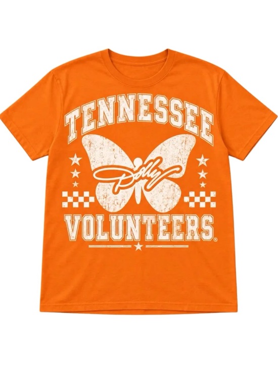 Gildan Tops - Orange Tennessee Volunteers Butterfly Graphic Tee